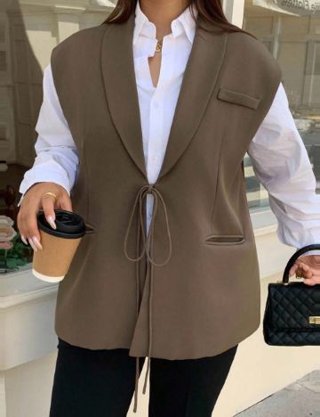 Vestă Shein DAZY, maro