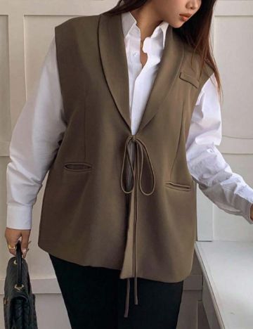 Vestă Shein DAZY, maro