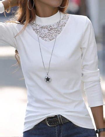 Bluză Shein Curve+, alb