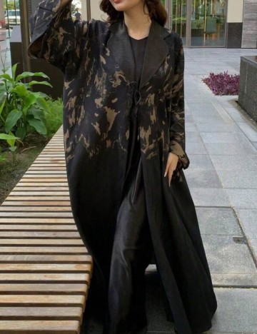 Cardigan lung Shein, negru