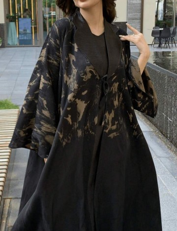 Cardigan lung Shein, negru