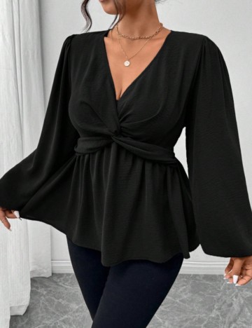 Cămașă Shein Curve+, negru