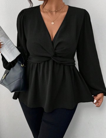 Cămașă Shein Curve+, negru