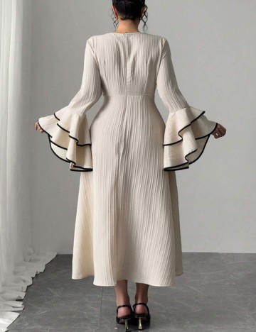 Rochie midi Shein Curve+, bej