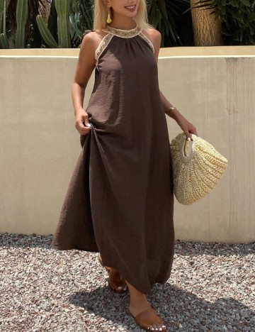 Rochie maxi Shein DAZY, maro