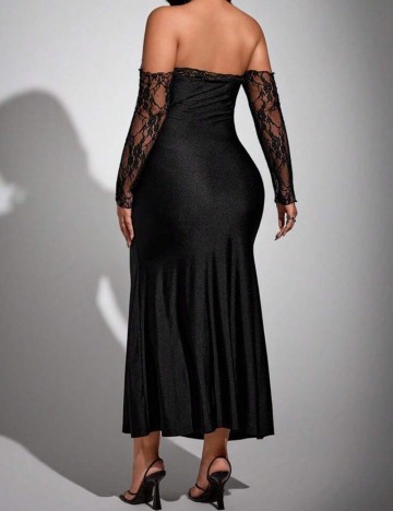 Rochie midi Shein Curve+, negru