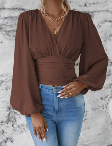 Bluză Shein, maro