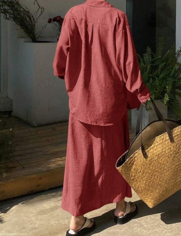 Compleu Shein, vișiniu