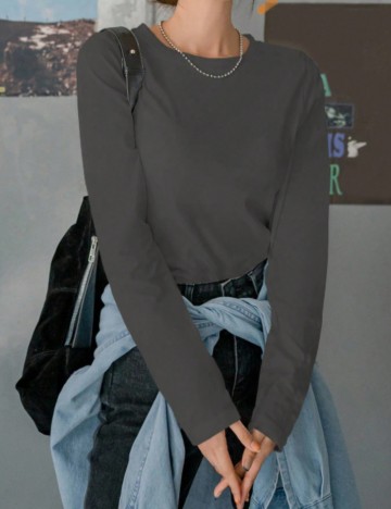 Bluză Shein DAZY, gri