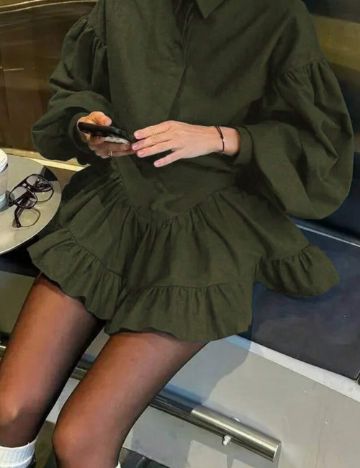 Fustă Pantalon Shein, verde