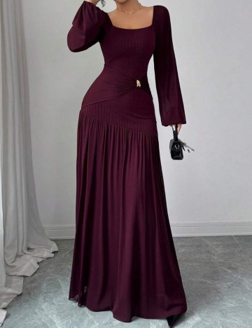 Rochie maxi Shein, burgundy