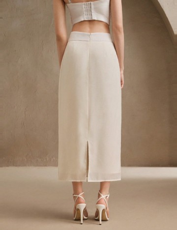 Fustă maxi Shein, crem