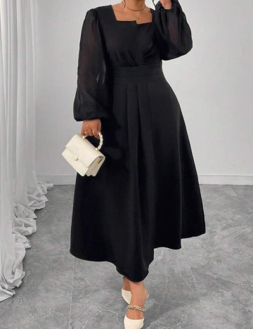 Rochie maxi Shein Curve+, negru