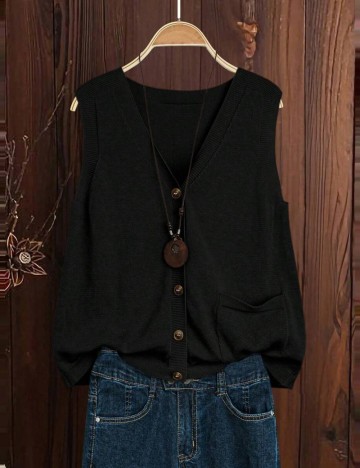 Vestă Shein Emery Rose, negru