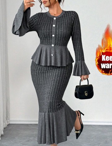 Compleu Shein Curve+, gri