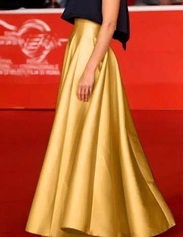 Fustă maxi Shein, mustar