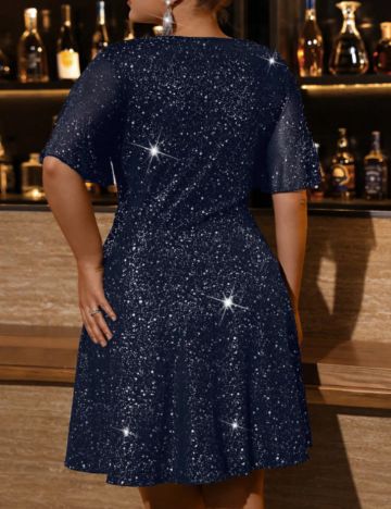 Rochie mini Shein Curve+, albastru