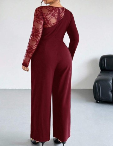 Salopetă lungă Shein Curve+, vișiniu