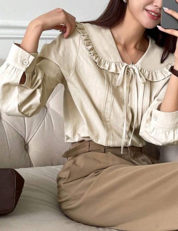 Cămașă Shein, bej