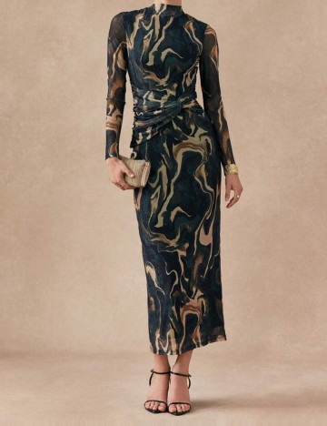 Rochie maxi Shein, mix culori