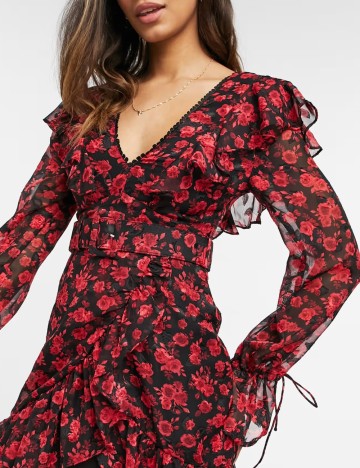 Rochie mini Dark Pink, mix culori