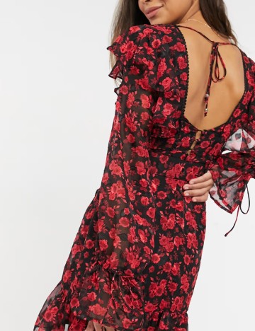 Rochie mini Dark Pink, mix culori