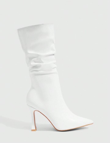 Cizme cu toc Shein, alb