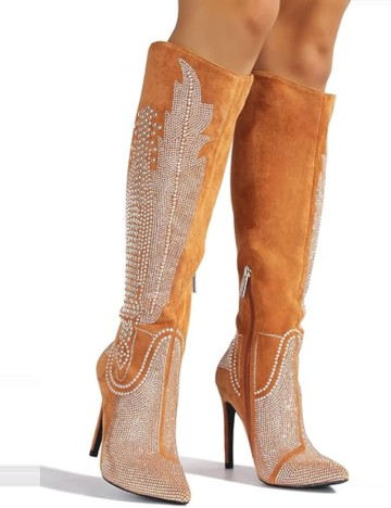 Cizme cu toc Shein, mix culori