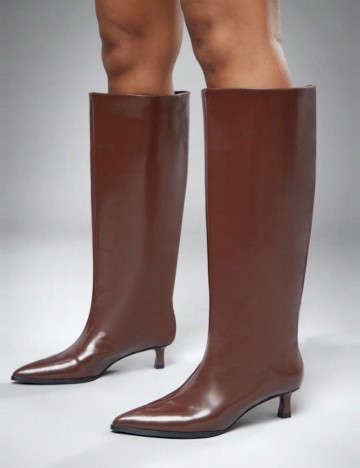 Cizme cu toc Shein, maro