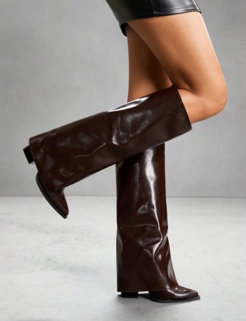 Cizme cu toc Shein, maro