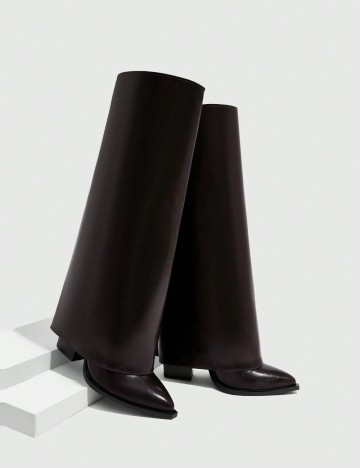 Cizme cu toc Shein, maro