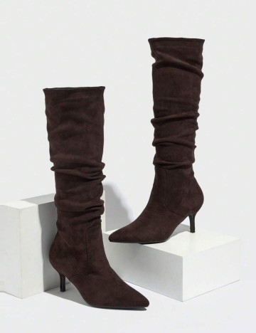 Cizme cu toc Shein, maro