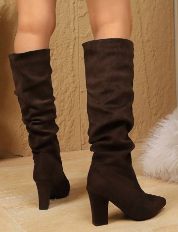 Cizme cu toc Shein, maro