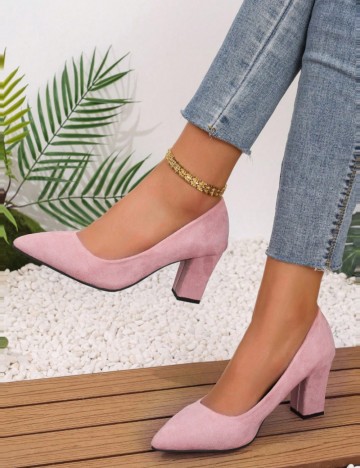 Pantofi cu toc Shein, roz
