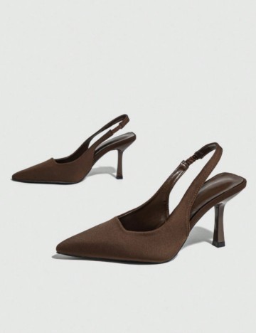 Pantofi cu toc Shein CUCCOO, maro