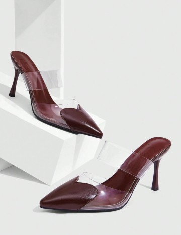 Pantofi cu toc Shein, vișiniu