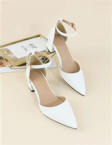 Pantofi cu toc Shein, alb