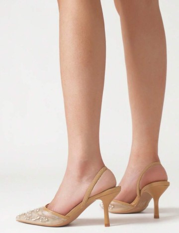 Saboți cu toc Shein, bej