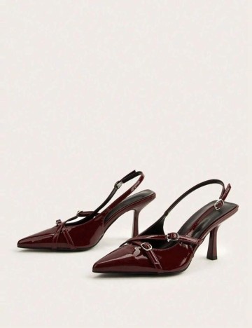 Pantofi cu toc Shein, vișiniu