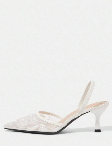 Pantofi cu toc Shein, alb
