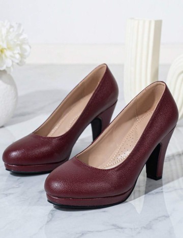 Pantofi cu toc Shein, vișiniu