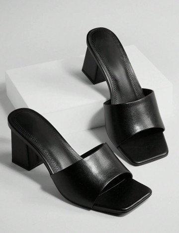 Saboți cu toc Shein, negru