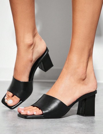 Saboți cu toc Shein, negru