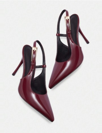 Pantofi cu toc Shein CUCCOO, vișiniu