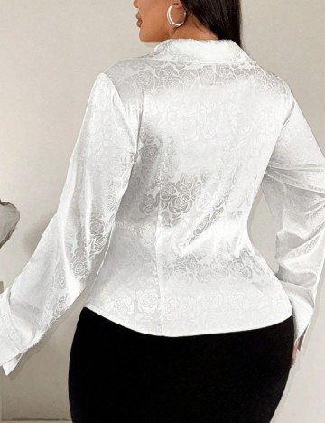 Cămașă Shein Curve+, alb