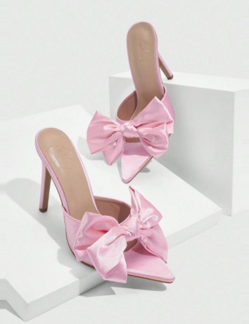 Saboți cu toc Shein, roz