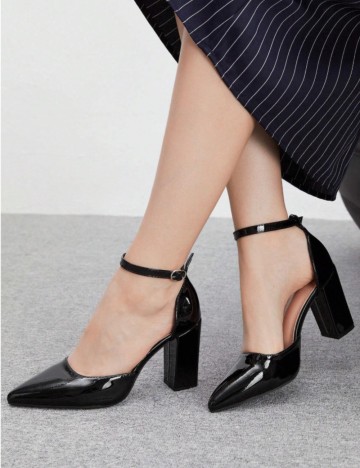 Pantofi cu toc Shein CUCCOO, negru