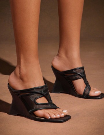 Saboți cu toc Shein, negru