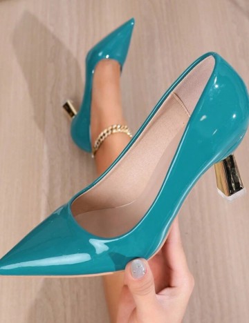 Pantofi cu toc Shein, turcoaz