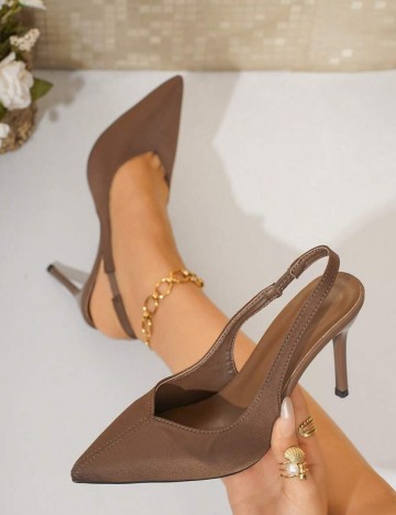 Pantofi cu toc Shein, maro